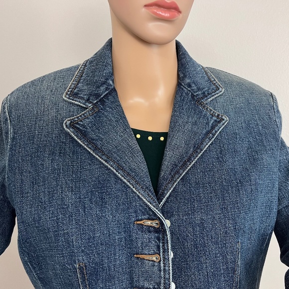 Lauren Jeans CO Denim Jacket with RLL Monogram Buttons size L - Picture 2 of 16